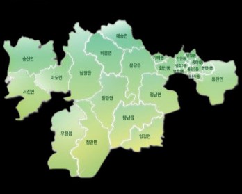 화성 지역 지도